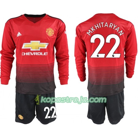 Billiga Fotbollströjor Manchester United MKHITARYAN 22 Barn Hemma tröja 2018/19 Långärmad